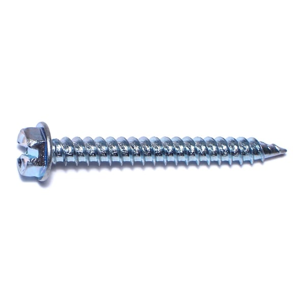 Buildright Sheet Metal Screw, #8 x 1-1/2 in, Zinc Plated Steel Flange Hex Head 159 PK 51740 - main